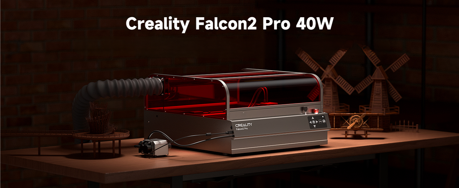 El CREALITY LASER FALCON 2 PRO 40W es la solución definitiva para emprendedores, makers y pequeñas empresas que buscan alta precisión y seguridad avanzada en grabado y corte láser. Con una potencia de 40W y un área de trabajo amplia de 400x415 mm, este equipo está diseñado para manejar materiales como cartón, madera, cuero y acrílico de colores con resultados impecables. Su cubierta transparente con filtro de luz garantiza una observación segura durante el uso, mientras que los sensores de parada automática detienen inmediatamente el láser al abrir la tapa, ofreciendo protección total para el operador. Ideal para talleres y espacios de creación que priorizan la calidad y la seguridad.